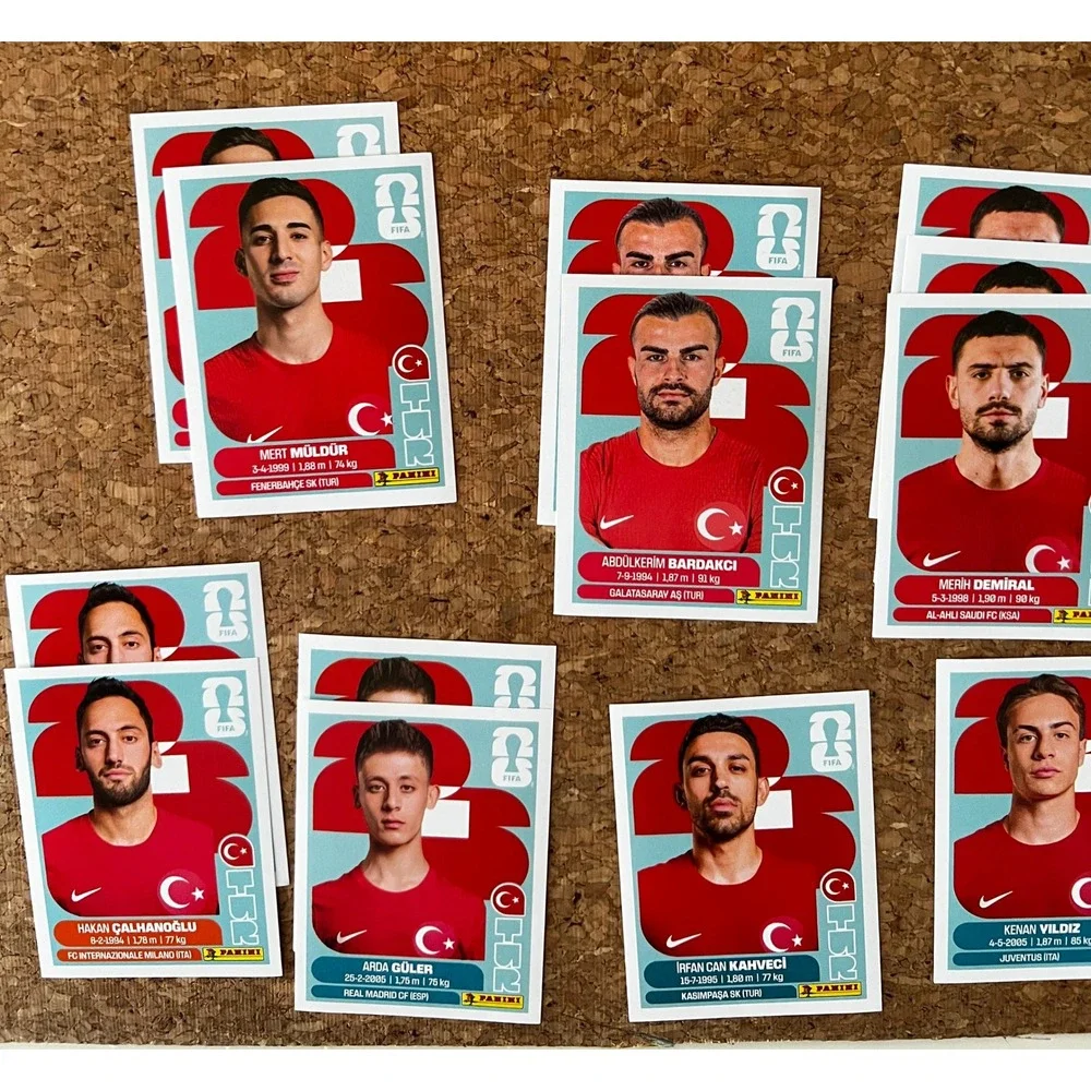 Panini FIFA World Cup 2026 Turkey National Team Sticker Lot Arda Guler Kenan